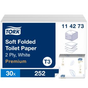   114273 Tork Premium hajtogatott toalettpapír, soft  T3 Bulk rendszerhez