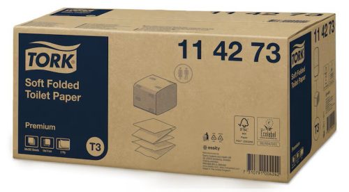 114273 Tork Premium hajtogatott toalettpapír, soft  T3 Bulk rendszerhez