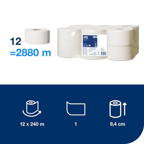 120161 Tork Universal toalettpapír mini jumbo  T2 rendszerhez