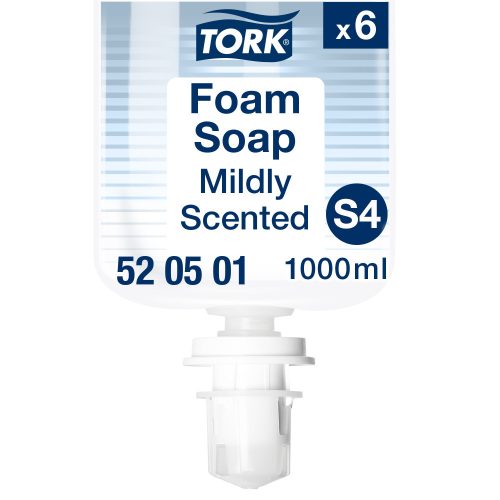 520501 Tork kézkímélő enyhén illatosított habszappan S4 rendszer