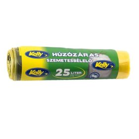KELLY 25L húzózáras szemeteszsák 50x55cm 15 db-os