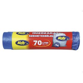 KELLY 70L húzózáras szemeteszsák 55x80cm 15 db-os