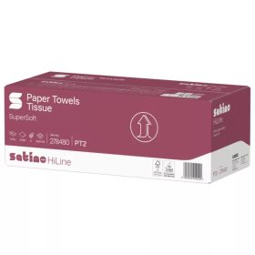   Satino Wepa Prestige Z hajtogatott kéztörlő 2 rétegű fehér 20,6x24cm 25x150 lap/zsák
