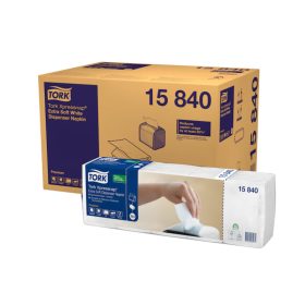   15840 Tork Xpressnap Extra Soft hajtogatott adagolós szalvéta fehér N4