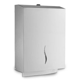   Rozsdamentes acél hajtogatott kéztörlő adagoló, 600lapos, Z és W hajtogatott kéztörlőhöz DM0903A