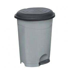   Pedálos szemetes kuka műanyag szürke antracit, kivehető kosárral 6 liter UP124P