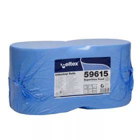   Celtex Superblue Food ipari törlő cellulóz kék 3 réteg 150m 500 lap 26,5x30cm 2 tekercs/zsugor 59615