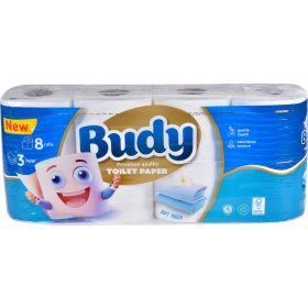 Budy toilet papír 3rtg 19m 8tek/csom soft