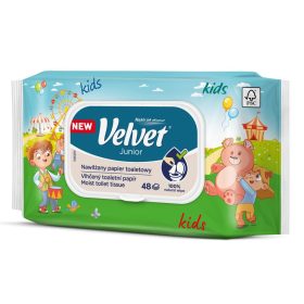 Velvet Nedves Toalettpapír 48 db-os Junior