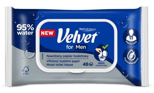 Velvet Nedves Toalettpapír 48 db-os Men