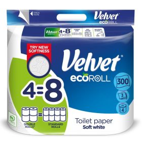   Velvet Toalett papír White Eco Roll 3 rétegű 100% cell 36,6 m 4 tek /csom